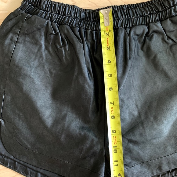 High Rise Faux Leather Shorts - Picture 7 of 8